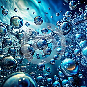 Abstract Water with Bubbles photo