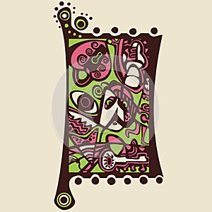 Surreal abstract design, mosaic texture.