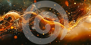 Surreal Abstract Digital Network Graphic with Illogical Elements