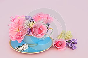 Surreal Adaptogen Flowers in Luxury Tea Cup