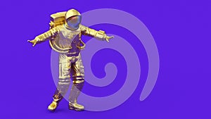 Surreal astronaut or cosmonaut or spaceman in space suit, futuristic sci-fi cosmic galactic background,