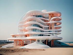 surreal builing strucure that blends contemporary art and design
