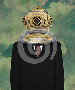 Surreal Business Suit, Diving Helmet