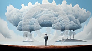 Surreal Carbon Emissions: Realistic Painting By Magritte In Ultra Hd