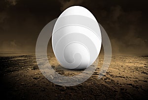 Surreal Chicken Egg, Desolate Desert