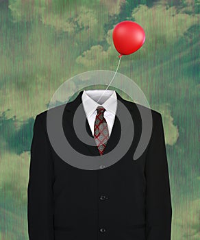 Surreal Empty Business Suit, Balloon