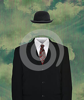 Surreal Empty Business Suit, Derby Hat