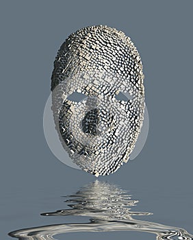 Surreal Face and reflection