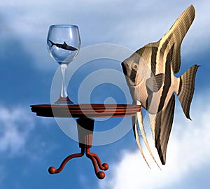 Surreal Fish Skyscape photo