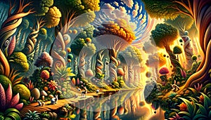 Whimsical Woodland Reverie: The Beautiful Nature photo