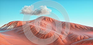 Surreal image with stylized mountain