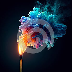 Surreal Matchstick Smoke Art