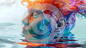 Surreal Melting Colors Reflection