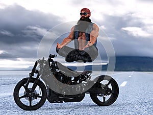 Surreal Motorcycle Zen, Biker, Bike