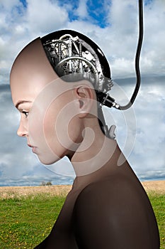 Surreal Science Fiction Robot Woman