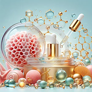 Surreal Skincare Science Composition