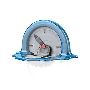 Surreal style melting clock