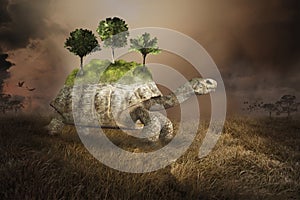 Surreal Turtle, Tortoise, Environment, Environmentalism, Nature photo