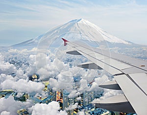 Surreal view of Mt.Fuji