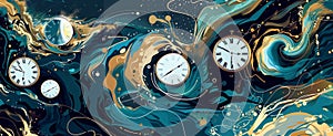 Surreal Vortex of Time Anomalies and Warped Clocks photo