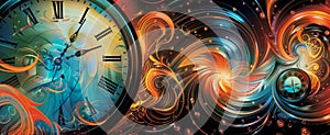 Surreal Vortex of Time Anomalies and Warped Clocks photo