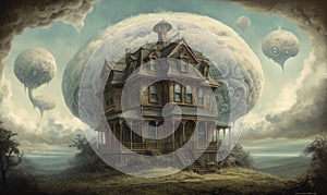 Surreal world Mysterious House