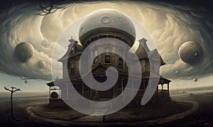 Surreal world Mysterious House