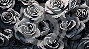 Surrealist-inspired Roses 3d Background With Symbolic Overload photo