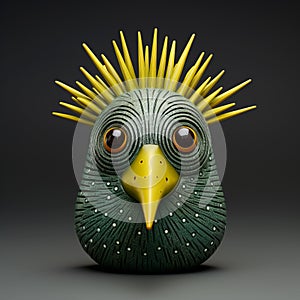 Surrealistic Ceramic Bird Sculpture With Inventive Character Design