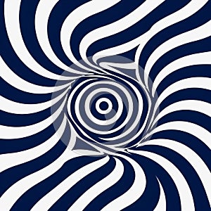 Surrealistic Grotesque Op Art Letter 2 Clipart In Navy