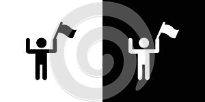 Surrender, capitulate, give up icon Isolated flat vector in outline