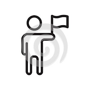 Surrender, capitulate, give up icon Outline vector for web ui