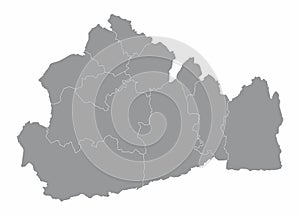 Surrey County administrative map