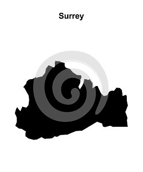 Surrey outline map