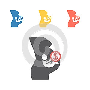 Surrogacy icon. Vector signs for web graphics.