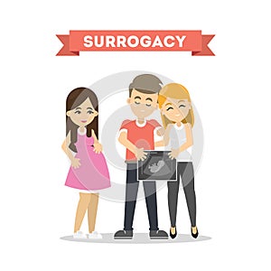 Surrogacy illustration concept.