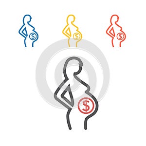 Surrogacy line icon. Vector signs for web graphics. photo