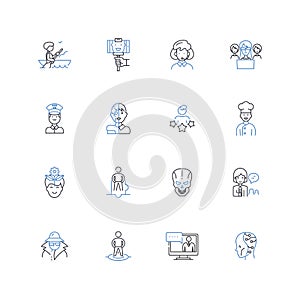 Surrogates line icons collection. Pregnancy, Infertility, Surrogacy, Fertility, Gestational, Motherhood, Parenthood