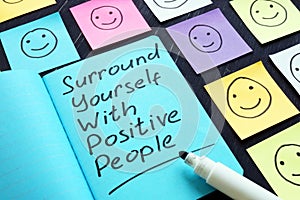 Surround Yourself with Positive People motivation phrase