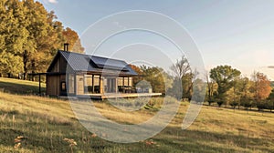 Surrounded by rolling fields and open skies this offgrid home harnesses geothermal energy and features a composting for