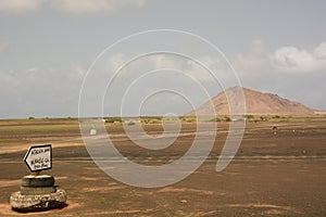 The surrounding landscape in Terra Boa. Sal island. Cape Verde