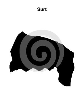 Surt outline map