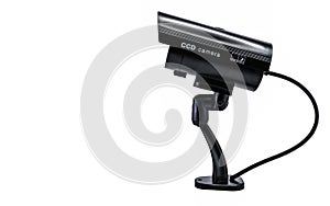 Surveilance CCD camera isolated on white background photo