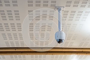 Surveillance camera (CCTV) circle shape hang on ceiling