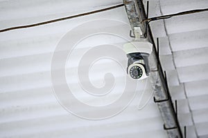 Surveillance camera (CCTV) setting on ceiling