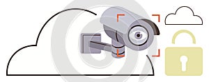 Surveillance Camera with Cloud Storage and Security Lock Concept