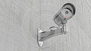 Surveillance Camera on the concret wall 3d photo