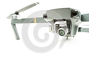 Surveillance camera drone on a white background