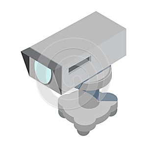 Surveillance camera. Fixation of violation. Vector illustration. EPS 10.