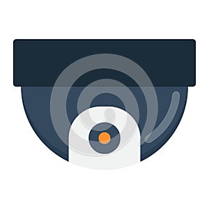 Surveillance camera flat icon, cctv and security